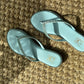 Aquamarine flip flops